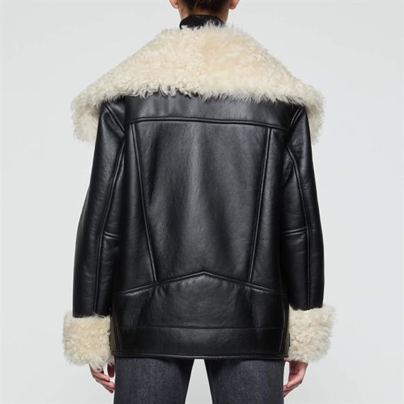 Dondup Montone Shearling Jakke, Sort